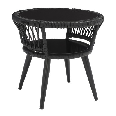 Breezy Charm Black & Grey 3-Piece Outdoor Lounge Set