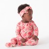 Gerber Baby and Toddler Girls' Buttery-Soft Snug Fit Footed Pajamas - Just Peachy - 4T - 2 of 4
