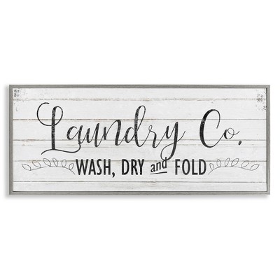 Stupell Industries Laundry Wash Dry & Fold, 24" x 10"