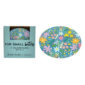 Transpac Melamine Floral App Plates Set of 4 Home Decorations Spring - 1 of 1