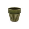 Cheung's Corseta Tapered Vertical Lined Pattern Ceramic Pot - Large - Olive Green - 4 of 4