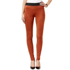 I.N.C International Concepts Womens Faux Suede Casual Leggings, Orange, 0 Regular - 1 of 1