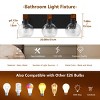 BAOURE 20.08" Black Bathroom Vanity Light Fixture, Rustic Wall Sconces with Glass Shade,Vanity Lighting Fixtures Over Mirror for Living Room Hallway - 3 of 4