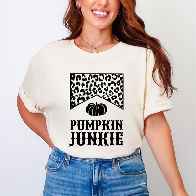 Simply Sage Market Leopard Pumpkin Junkie Garment Dyed Tee - XL - Ivory
