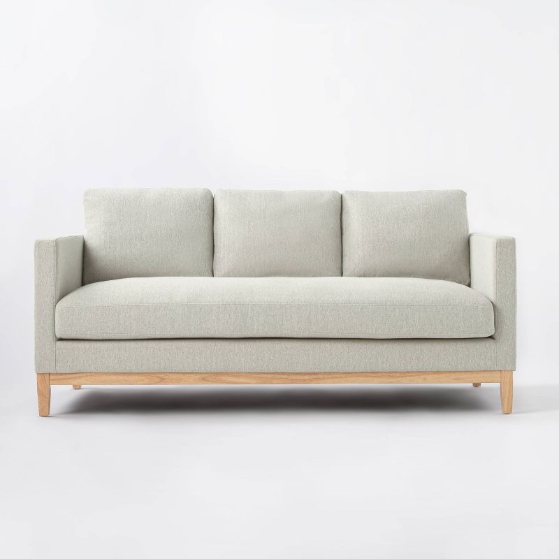 Woodland Hills Wood Base Sofa Light Gray - Threshold&#8482; designed with Studio McGee, 4 of 13