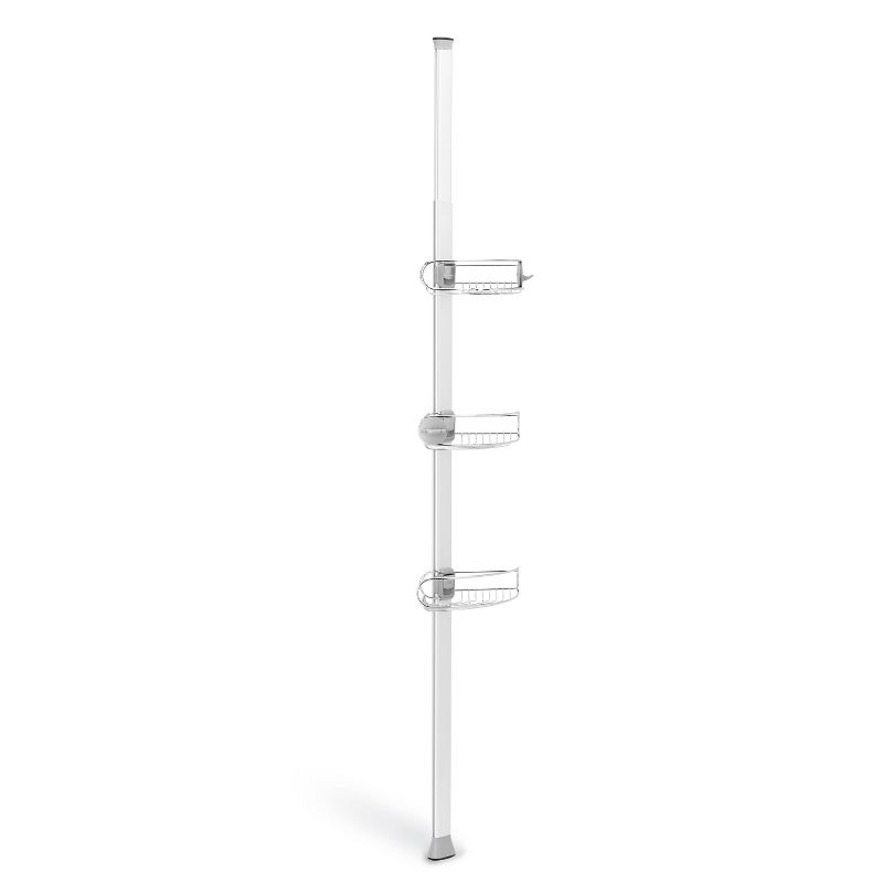 simplehuman 8&#39; Tension Pole Shower Caddy Silver, 3 of 8