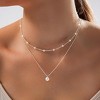 HTUTWOO Gold Pearl Necklaces for Women, 14K Gold Plated Dainty Layered Pearl,Cute Pearl Choker Gold Necklace Gifts for Women Gold Trendy Jewelry Gifts - 2 of 4