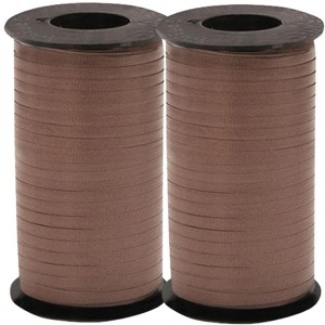 LoonBalloon 500 Yards Chocolate Brown Curling Ribbon ‚ 3/16 Inch wide Rich Brown Wrap (2-Pack) - 1 of 4