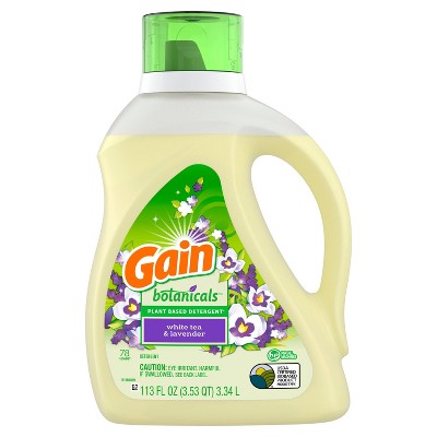 Gain Botanicals Plant Based White Tea & Lavender HE Compatible Liquid Laundry Detergent - 113 fl oz