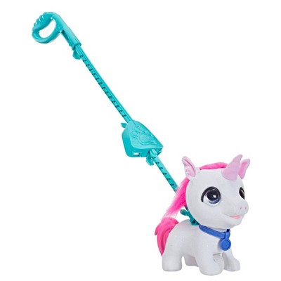 walking unicorn with leash