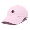 Dalix Strawberry Embroidered Cap Cotton Baseball Summer Cool Dad Hat Womens - 4 of 4