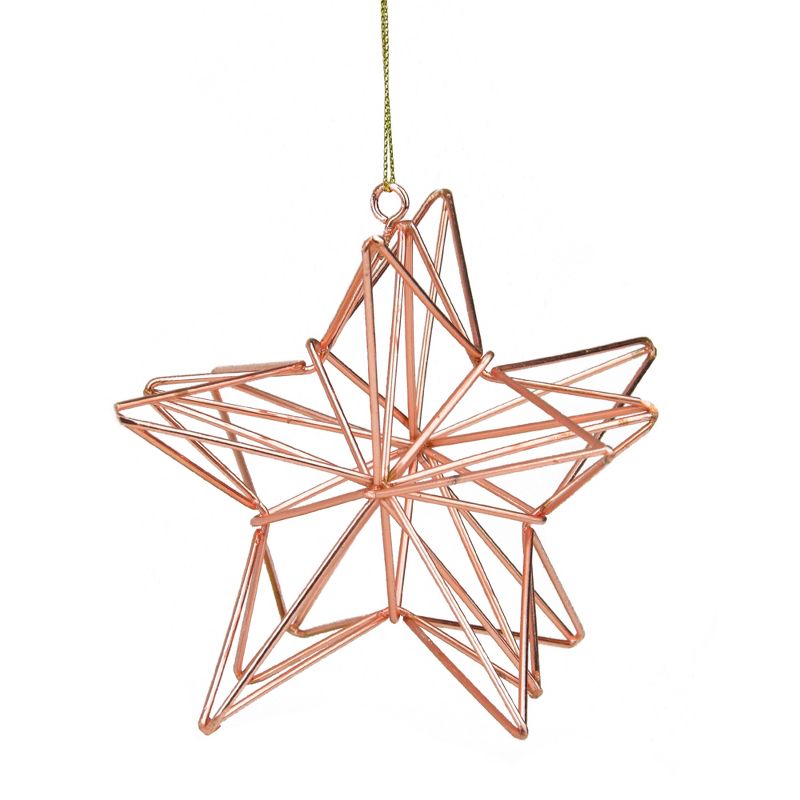 Northlight Rose Gold Geometric Star Christmas Ornament, 2 of 3