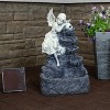 Sunnydaze Outdoor Solar Powered Angel Falls Water Fountain with Battery Backup and Submersible Pump - 27" - image 2 of 4