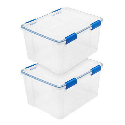 19 qt. Plastic Stackable Storage Bins for Pantry in Multi (4-Pack