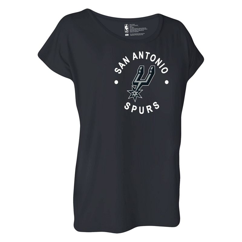 NBA San Antonio Spurs Women&#39;s Dolman Short Sleeve T-Shirt, 3 of 5