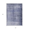 Navy Blue And Sky Blue Abstract Washable Indoor Outdoor Area Rug - 3 of 4