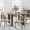 PexFix 52" x 52" Walnut Solid Wood Farmhouse Dining Table Round Wood Top for Modern Dining Rooms & Family Gatherings - 2 of 4