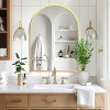 PexFix Arched Mirror for Entryway Bathroom Wall Decor Metal Frame Wall Mounted Mirror 2-Pieces - 3 of 4