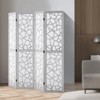VEVOR Wood Room Divider, 4 Panel Wood Folding Privacy Screen, 66.9 Inches Tall Indoor Carved Wooden Partition, Portable Decoration Screen - 2 of 4