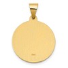 Black Bow Jewelry 14k Yellow Gold Hollow St. Clare Medal Pendant, 19mm (3/4 Inch) - 3 of 4
