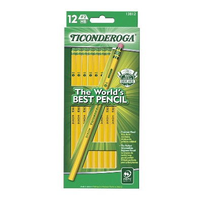 Ticonderoga 12pk #2 Wooden Pencils Yellow