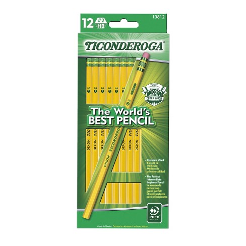 Ticonderoga 12pk #2 Wooden Pencils Yellow - image 1 of 4