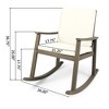 Christopher Knight Home Murad Modern Patio Acacia Wood Rocking Chair with Cushions - 3 of 4