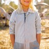 Kids Organic Twill Zip-up Coverall Engineer's Stripe - Jackalo - 4 of 4