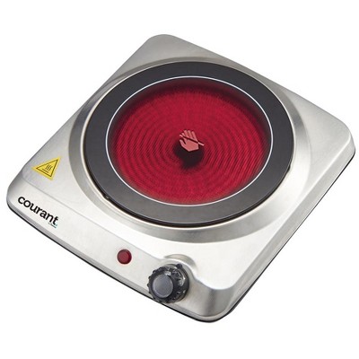 Courant 1000 Watts Electric Single Burner, White