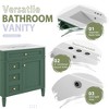 Lyngins Modern Freestanding Vanity with Ceramic Basin, Bathroom Storage Cabinet with 2 Drawers & Tip-out Drawer, Single Sink Bathroom Vanity - 4 of 4