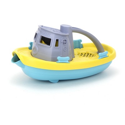 Green Toys Tug Boat Grey/Yellow/Turquoise - Grey Top, Bath Toy