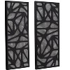 Decorative Abstract Wall Art for Home Decor - Large Hanging Wall Decor for Living Room, Dining Room, or Entryway Decor - Set of 2, 59", Black - 4 of 4