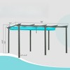 VisioGear Canopies and Gazebos, Outdoor Gazebos with Retractable Pergola, Gazebo Pavilion for Garden, Blue, 190.8"*132"*100.44" - 2 of 4