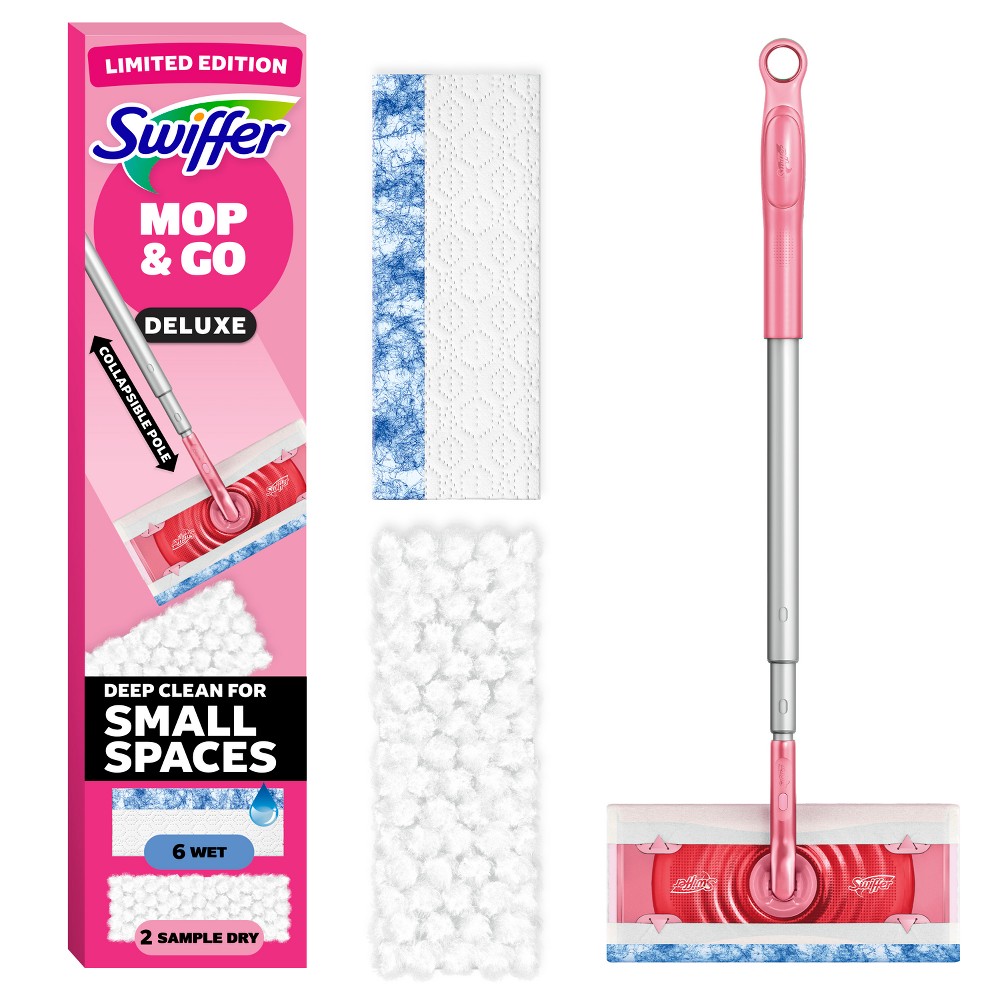 Swiffer Unscented Sweep + Mop Deluxe Floor Cleaners - Wicked Pink: Box, Multi-Surface, Solid Form