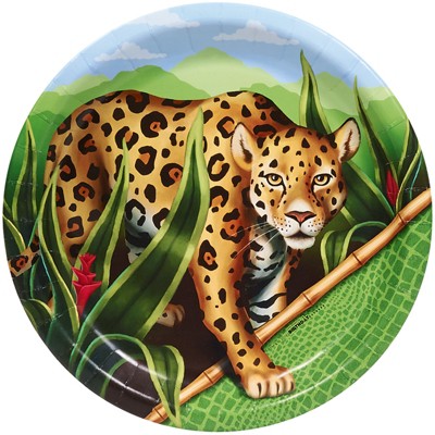 Birthday Express Jungle Birthday Dinner Plates - 8 Pack