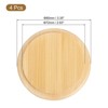 Unique Bargains Bamboo Reusable Lightweight Natural Texture Cup Lid 4 Pcs - 2 of 4