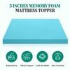 HYLEORY 3 Inch Mattress Topper Gel Memory Foam Twin Size Bed, High Density Mattress Pad with Removable Cover for Pressure Relief - 4 of 4