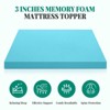 HYLEORY 3 Inch Mattress Topper Gel Memory Foam Twin Size Bed, High Density Mattress Pad with Removable Cover for Pressure Relief - image 4 of 4