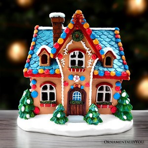 Whimsically Sweet Gingerbread Home Lighted Christmas Decoration, 7" LED Table Figurine Holiday Decor| OrnamentallyYou - 1 of 4