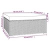 vidaXL Poly Rattan Patio Footrest with Cushion - Weatherproof Outdoor Ottoman with Durable Steel Frame and Plastic Feet - 4 of 4