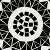 Teal Island Designs Sun Mosaic Black and White Iron Outdoor Accent Table - 3 of 4