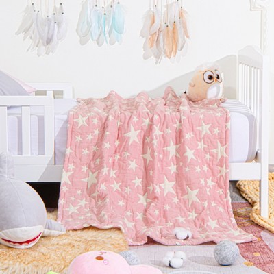 3 Layer Muslin Cotton Toddler Blanket, Super Soft and Warm Crib Blanket - NTBAY