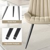 MOONMISS Modern Upholstered Dining Chairs Set of 2, with Thick Cushions,Fabric Comfy Dining Chairs with Metal Legs for Dining Room - 3 of 4