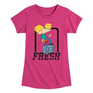 Girls' - Hey Arnold! - Fresh Arnold Fitted Short Sleeve Graphic T-Shirt - 1 of 4