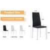 DOMETOUR Grid Armless High Back Dining Chair, Black, 6-Piece Electroplated Metal Legs Set, for Restaurant, Living Room, Kitchen, Office - 3 of 4