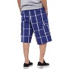 Shaka Wear Men's Cargo Shorts, Relaxed Fit, Plaid, Elastic Waist - 2 of 4