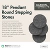Garden Central 4 Pack 18” x 18” Pendant Round Decorative Stepping Stones, Grey - Outdoor Yard Decoration Kit for Gardening and Landscaping - 2 of 4