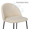 Nano 25" Upholstered Counter Height Bar Stools Set of 2 Armless Bar Chair with Backest Wider Seat Bar Chairs for Kitchen Island Home Bar-Maison Boucle - 4 of 4