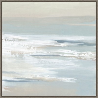 22" x 22" Cool Tones Abstract Canvas Wall Art