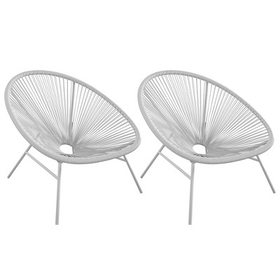 CosmoLiving Avo XL Light Gray Outdoor Lounge Chair Duo